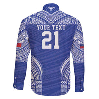 Manu Samoa Pacific Samoa Rugby Custom Family Matching Off The Shoulder Long Sleeve Dress and Hawaiian Shirt Polynesian Pattern