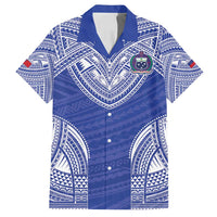 Manu Samoa Pacific Samoa Rugby Custom Family Matching Off Shoulder Maxi Dress and Hawaiian Shirt Polynesian Pattern
