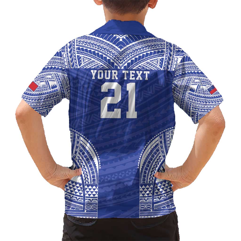 Manu Samoa Pacific Samoa Rugby Custom Family Matching Short Sleeve Bodycon Dress and Hawaiian Shirt Polynesian Pattern