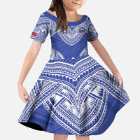Manu Samoa Pacific Samoa Rugby Custom Family Matching Tank Maxi Dress and Hawaiian Shirt Polynesian Pattern