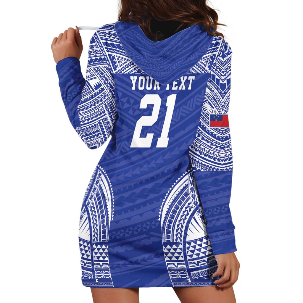 Manu Samoa Pacific Samoa Rugby Custom Hoodie Dress Polynesian Pattern