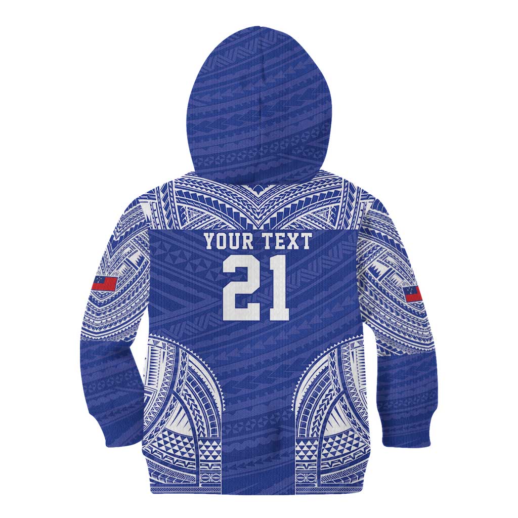 Manu Samoa Pacific Samoa Rugby Custom Kid Hoodie Polynesian Pattern