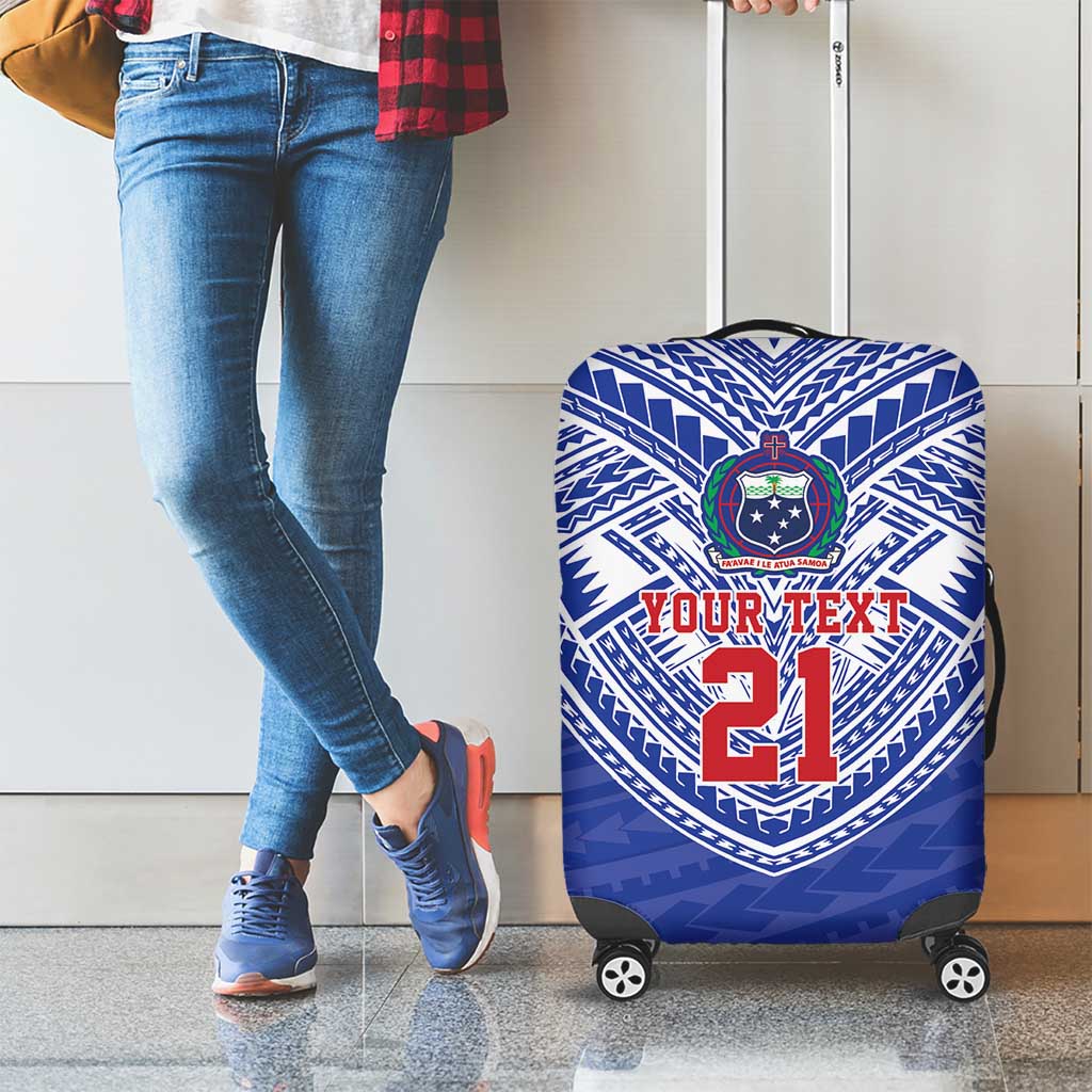 Manu Samoa Pacific Samoa Rugby Custom Luggage Cover Polynesian Pattern