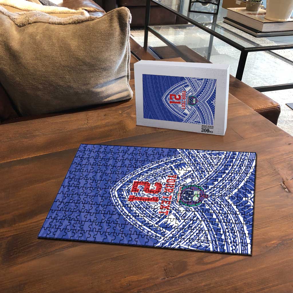 Manu Samoa Pacific Samoa Rugby Custom Puzzle Polynesian Pattern - Polynesian Pride