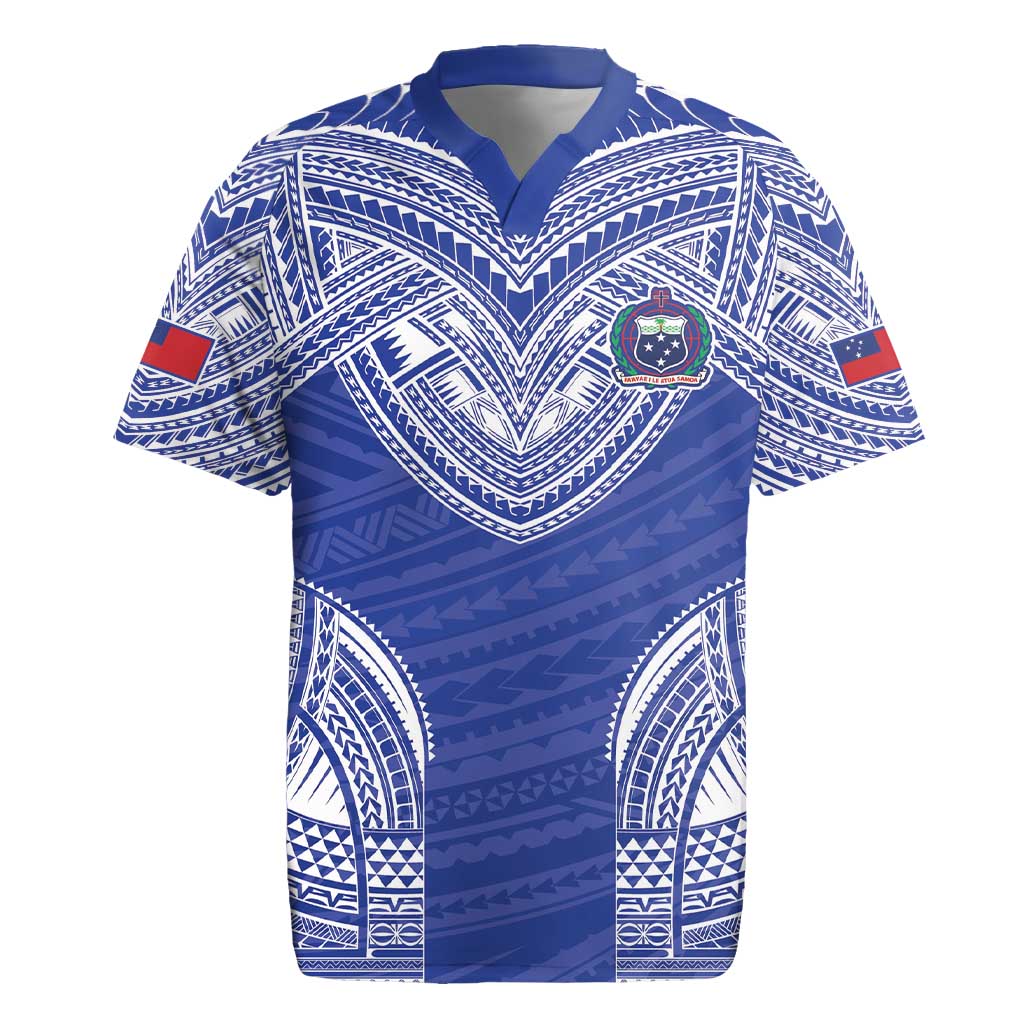 Manu Samoa Pacific Samoa Rugby Custom Rugby Jersey Polynesian Pattern