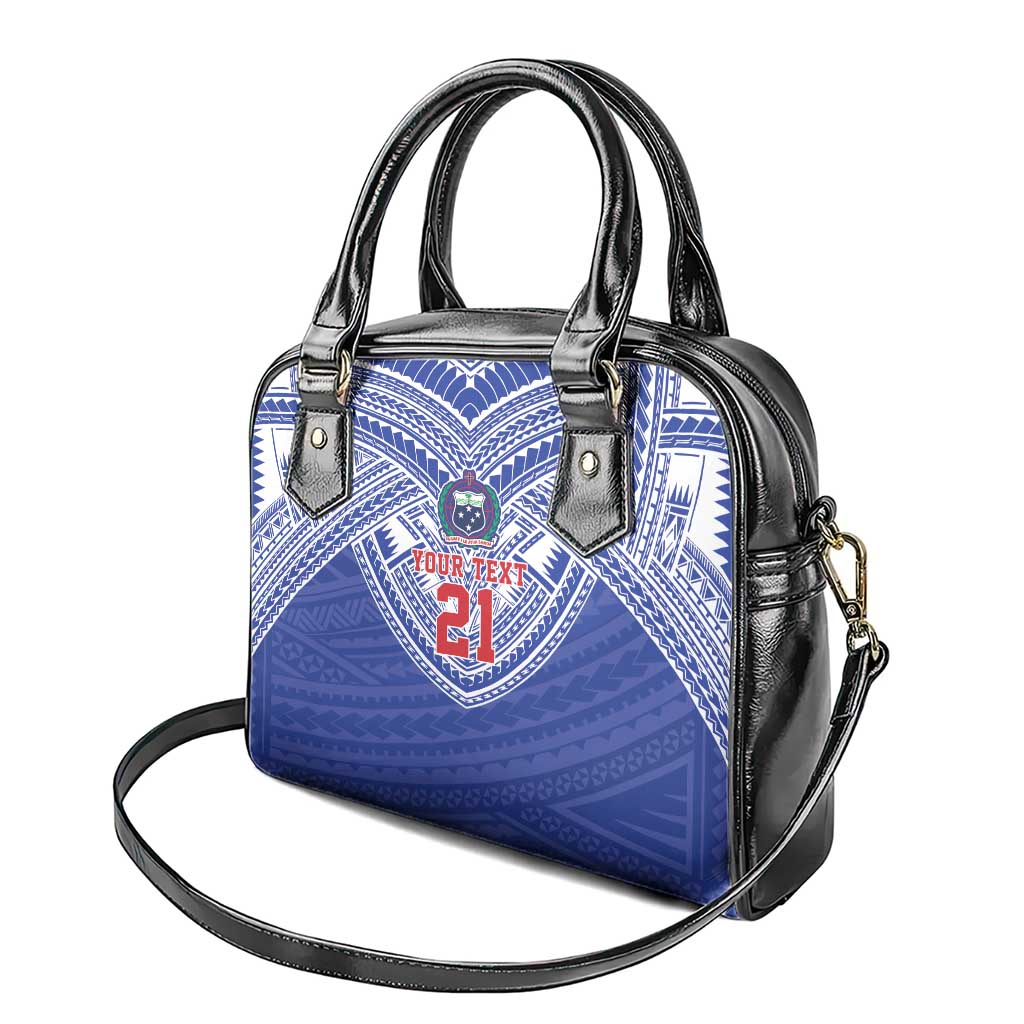Manu Samoa Pacific Samoa Rugby Custom Shoulder Handbag Polynesian Pattern