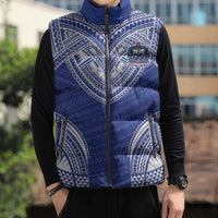 Manu Samoa Pacific Samoa Rugby Custom Sleeveless Puffer Jacket Polynesian Pattern - Polynesian Pride