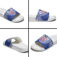 Manu Samoa Pacific Samoa Rugby Custom Slide Sandals Polynesian Pattern - Polynesian Pride