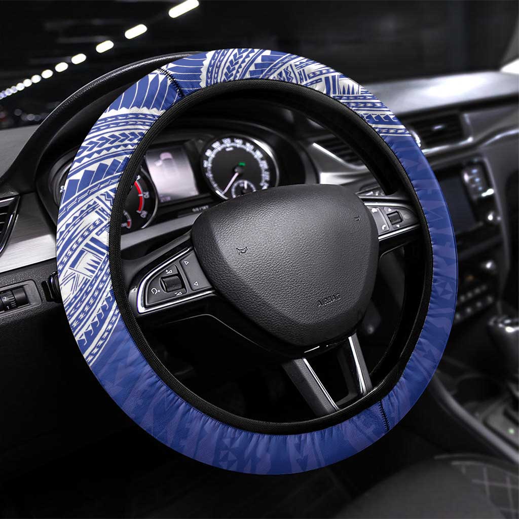 Manu Samoa Pacific Samoa Rugby Steering Wheel Cover Polynesian Pattern