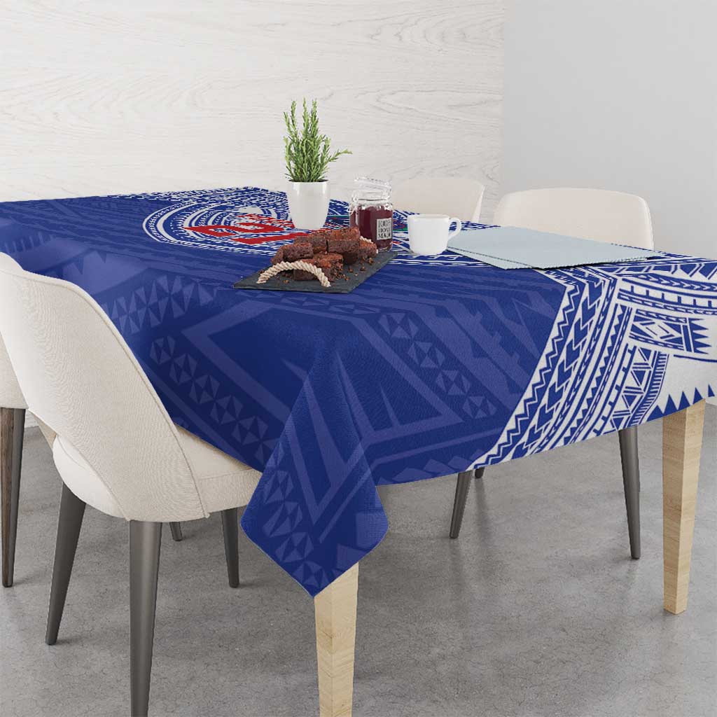 Manu Samoa Pacific Samoa Rugby Custom Tablecloth Polynesian Pattern