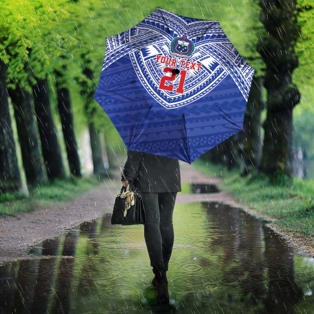 Manu Samoa Pacific Samoa Rugby Custom Umbrella Polynesian Pattern - Polynesian Pride