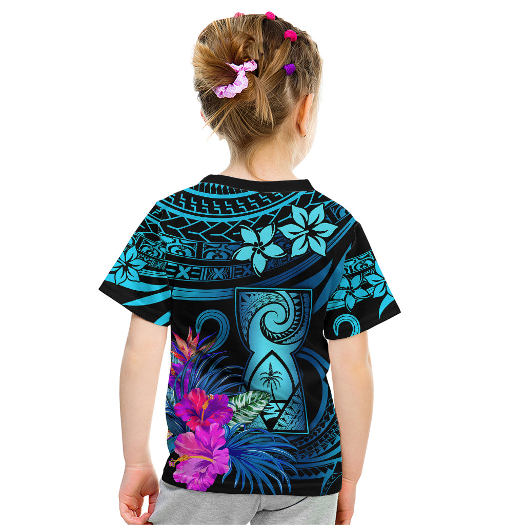 Polynesian Guam Kid T Shirt With Latte Stone Happy Liberation Day LT9 - Polynesian Pride