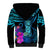 Polynesian Guam Sherpa Hoodie With Latte Stone Happy Liberation Day LT9 - Polynesian Pride