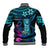 Custom Polynesian Guam Baseball Jacket With Latte Stone Happy Liberation Day LT9 - Polynesian Pride
