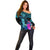 Custom Polynesian Guam Off Shoulder Sweater With Latte Stone Happy Liberation Day LT9 - Polynesian Pride