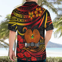 PNG Remembrance Day Hawaiian Shirt Polynesian Tribal and Poppy LT9 - Polynesian Pride