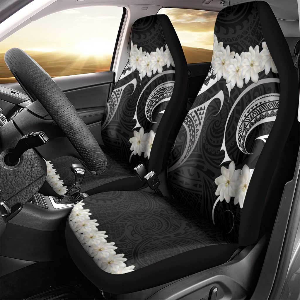 White Sunday Tokelau Gardenia Thunbergia Car Seat Cover Fakamalo Atu Kia Te Koutou Uma LT9 - Polynesian Pride
