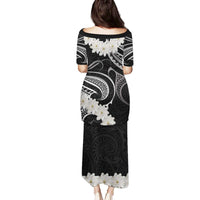 White Sunday Tokelau Gardenia Thunbergia Family Matching Puletasi and Hawaiian Shirt Fakamalo Atu Kia Te Koutou Uma