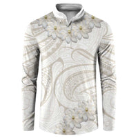 Tokelau Gardenia Thunbergia Button Sweatshirt Black Polynesian Art Vibe