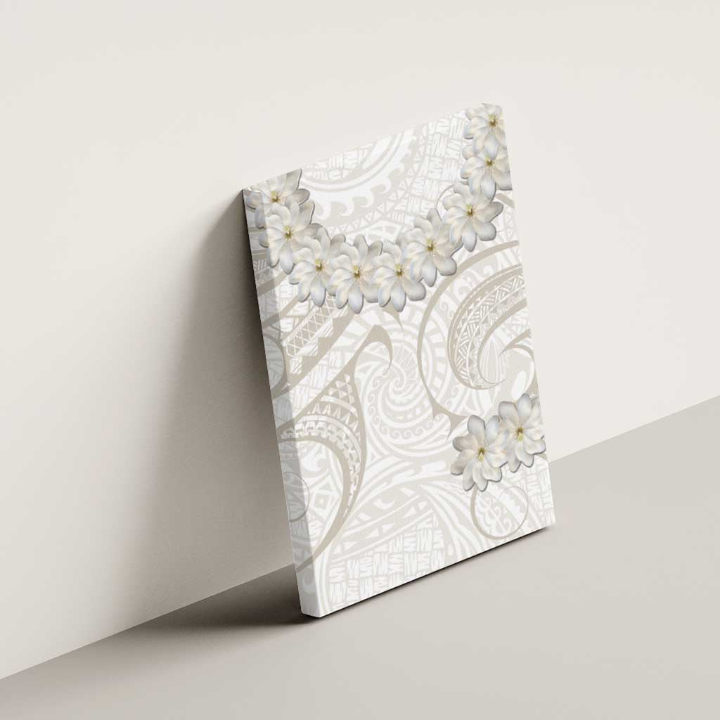 Tokelau Gardenia Thunbergia Canvas Wall Art Black Polynesian Art Vibe