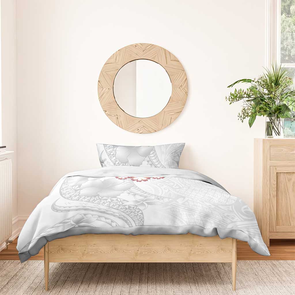 Manuia le Aso Sa o Tamaiti Tonga Bedding Set White Sunday Heilala Lei