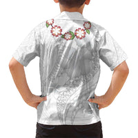 Manuia le Aso Sa o Tamaiti Tonga Kid Hawaiian Shirt White Sunday Heilala Lei LT9 - Polynesian Pride