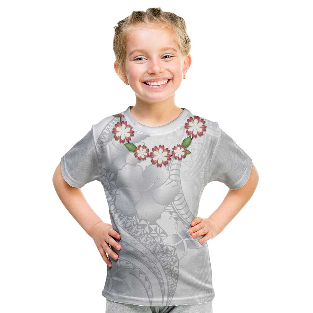 Manuia le Aso Sa o Tamaiti Tonga Kid T Shirt White Sunday Heilala Lei LT9 White - Polynesian Pride