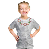 Manuia le Aso Sa o Tamaiti Tonga Kid T Shirt White Sunday Heilala Lei LT9 White - Polynesian Pride