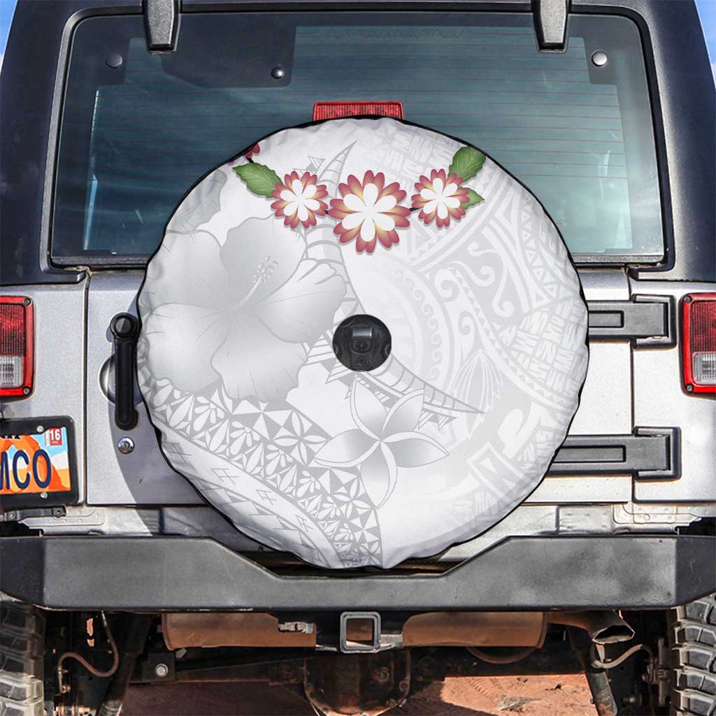 Manuia le Aso Sa o Tamaiti Tonga Spare Tire Cover White Sunday Heilala Lei LT9 White - Polynesian Pride