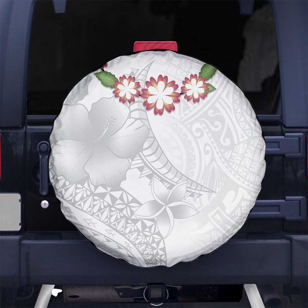 Manuia le Aso Sa o Tamaiti Tonga Spare Tire Cover White Sunday Heilala Lei LT9 - Polynesian Pride