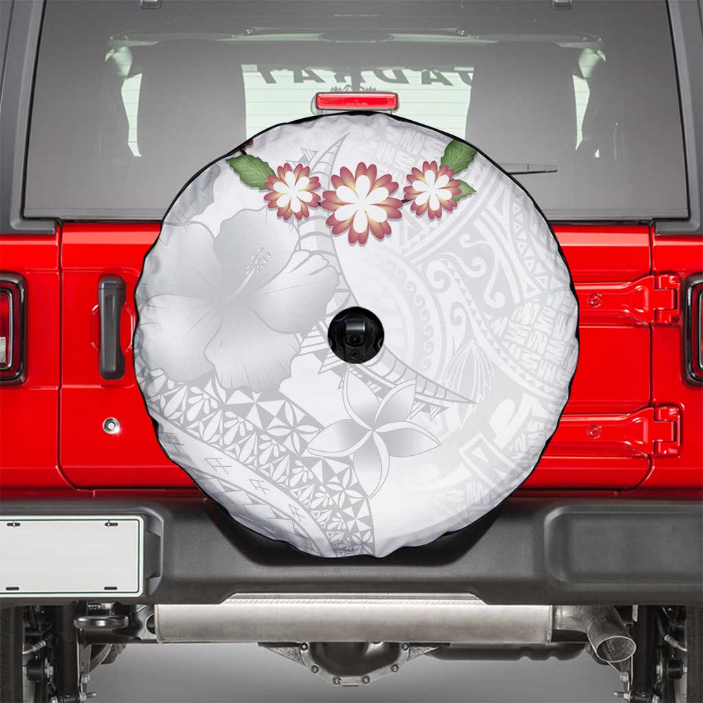Manuia le Aso Sa o Tamaiti Tonga Spare Tire Cover White Sunday Heilala Lei LT9 - Polynesian Pride