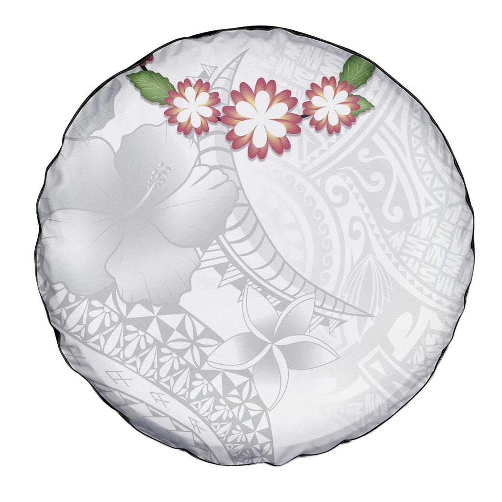Manuia le Aso Sa o Tamaiti Tonga Spare Tire Cover White Sunday Heilala Lei LT9 - Polynesian Pride