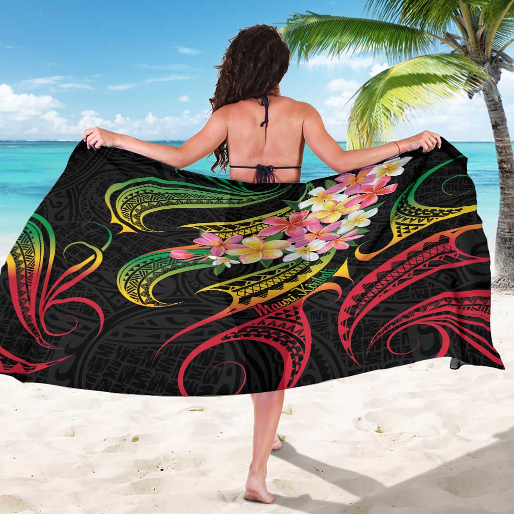Kiribati Red Jasmine Mango Sarong Reggae Polynesian Art Vibe