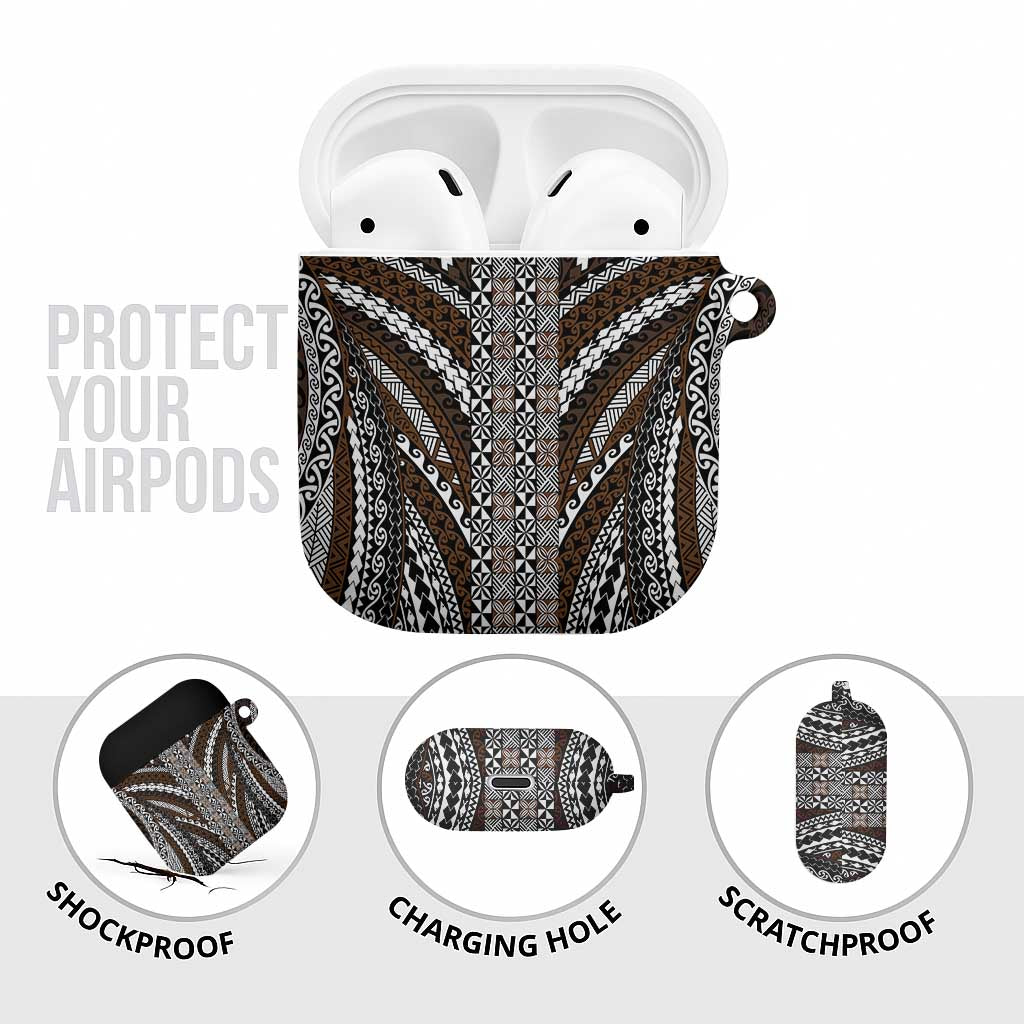 Brown Tongan Polynesian Tribal AirPods Case - Polynesian Pride