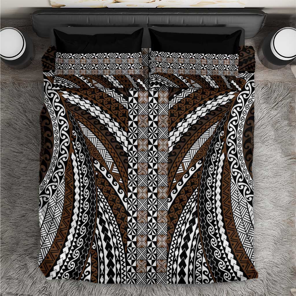 Brown Tongan Polynesian Tribal Bedding Set - Polynesian Pride