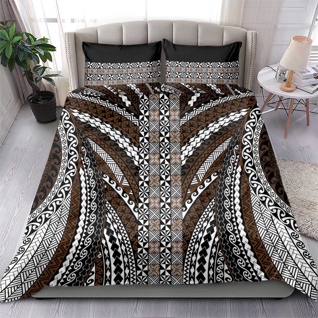 Brown Tongan Polynesian Tribal Bedding Set - Polynesian Pride