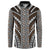 Brown Tongan Polynesian Tribal Button Sweatshirt - Polynesian Pride