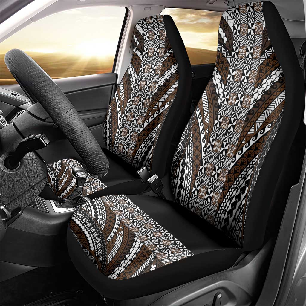 Brown Tongan Polynesian Tribal Car Seat Cover - Polynesian Pride