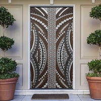 Brown Tongan Polynesian Tribal Door Cover - Polynesian Pride