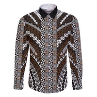 Brown Tongan Polynesian Tribal Family Matching Puletasi and Hawaiian Shirt - Polynesian Pride