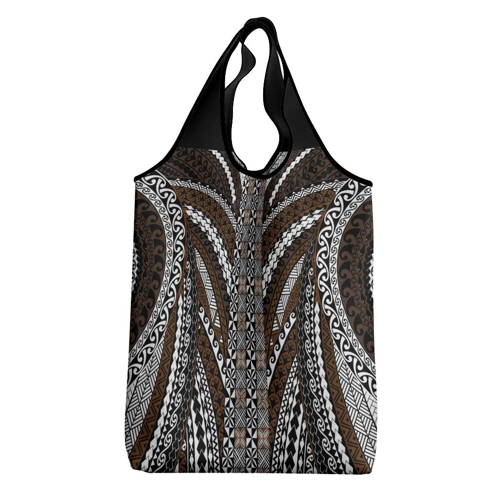 Brown Tongan Polynesian Tribal Grocery Bag - Polynesian Pride