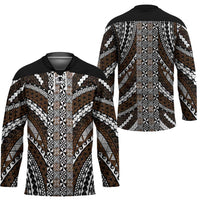 Brown Tongan Polynesian Tribal Hockey Jersey - Polynesian Pride
