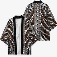 Brown Tongan Polynesian Tribal Kimono - Polynesian Pride