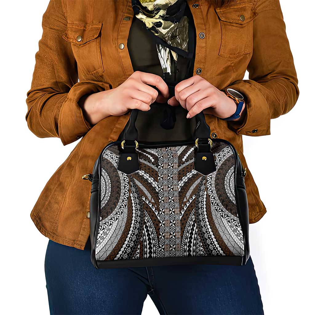Brown Tongan Polynesian Tribal Shoulder Handbag - Polynesian Pride