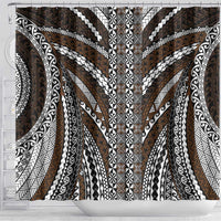 Brown Tongan Polynesian Tribal Shower Curtain - Polynesian Pride