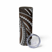 Brown Tongan Polynesian Tribal Skinny Tumbler - Polynesian Pride