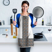 Light Gray Tongan Polynesian Tribal Apron - Polynesian Pride