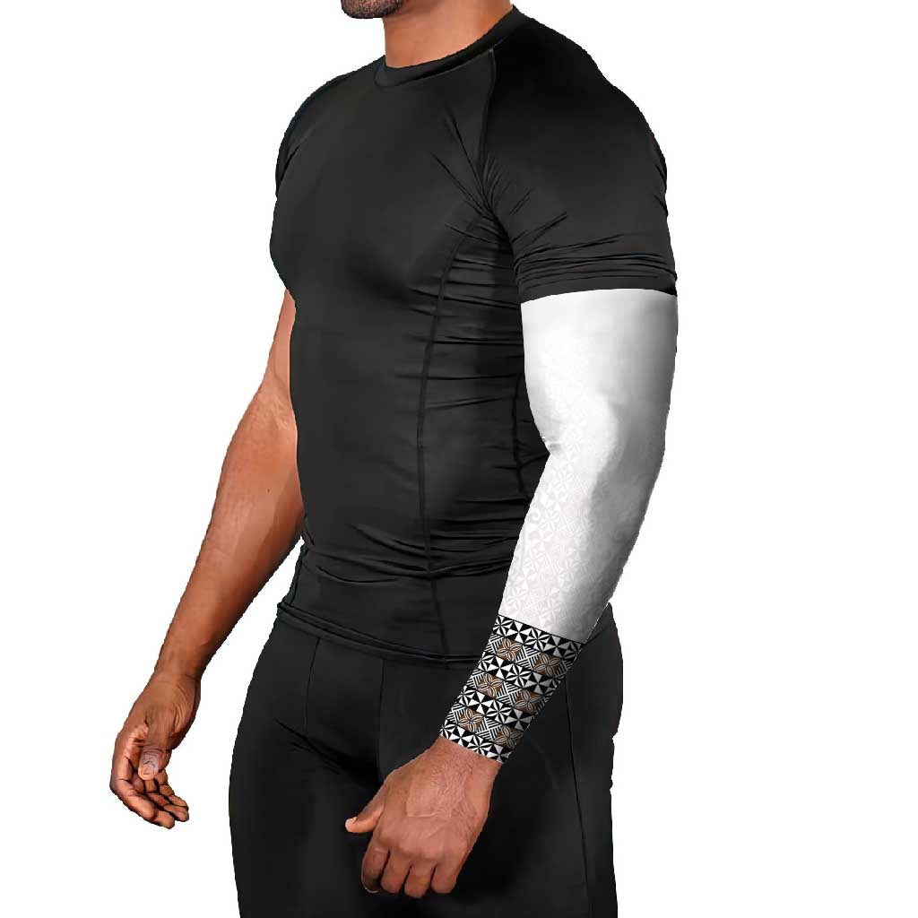 Light Gray Tongan Polynesian Tribal Arm Sleeves - Polynesian Pride