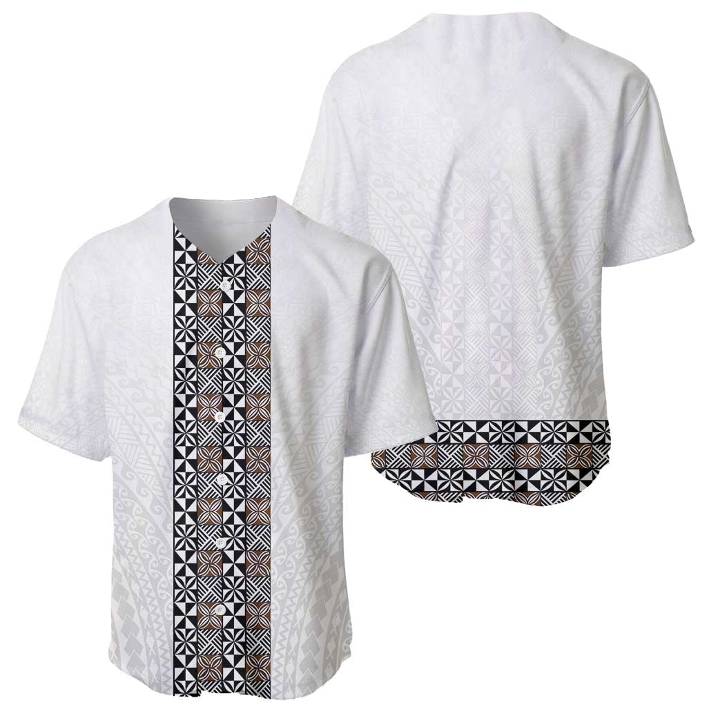 Light Gray Tongan Polynesian Tribal Baseball Jersey - Polynesian Pride