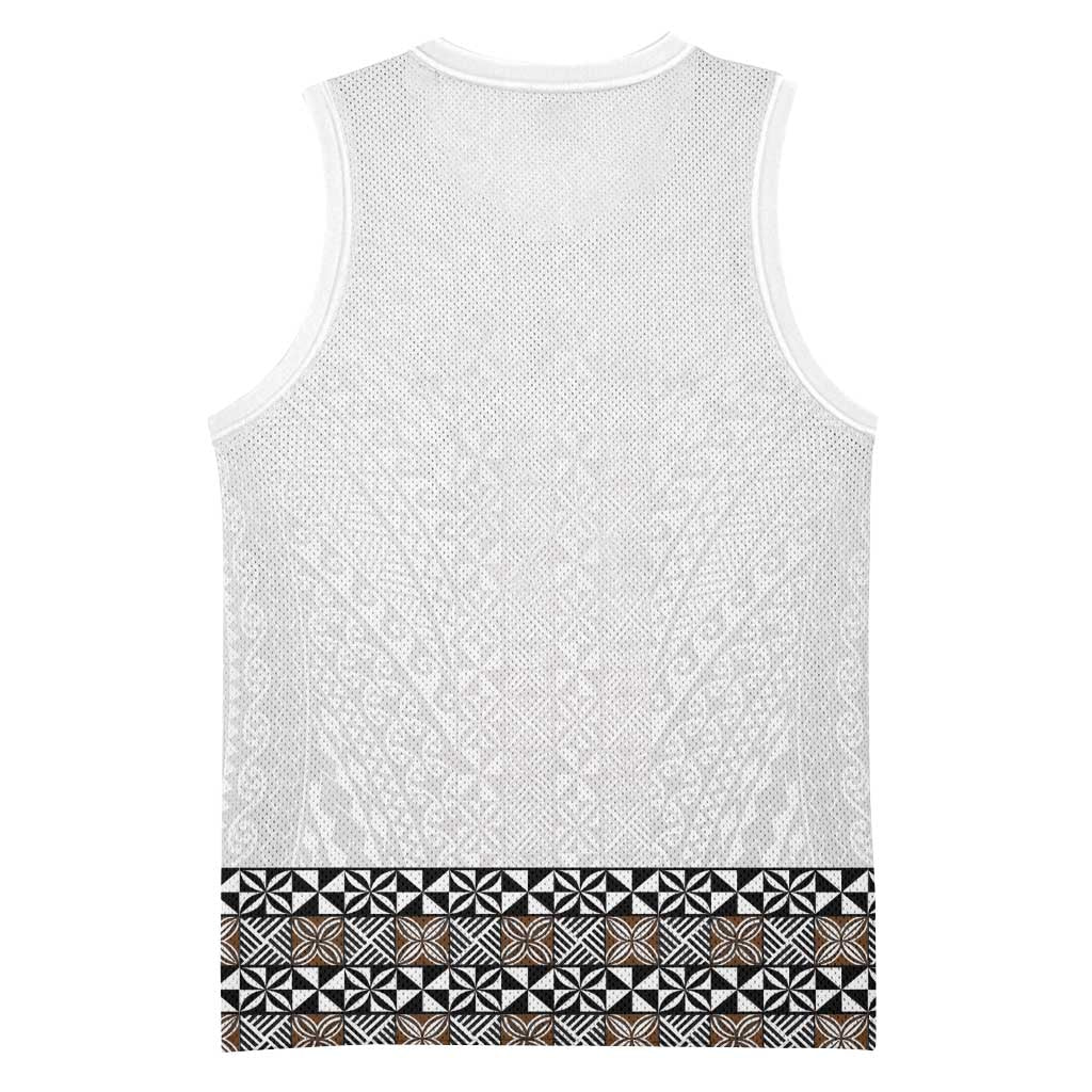 Light Gray Tongan Polynesian Tribal Basketball Jersey - Polynesian Pride